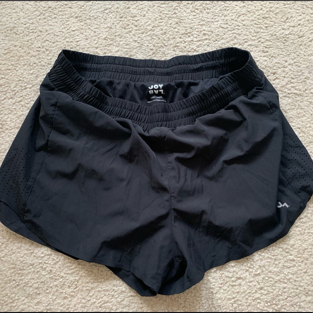 Black athletic shorts